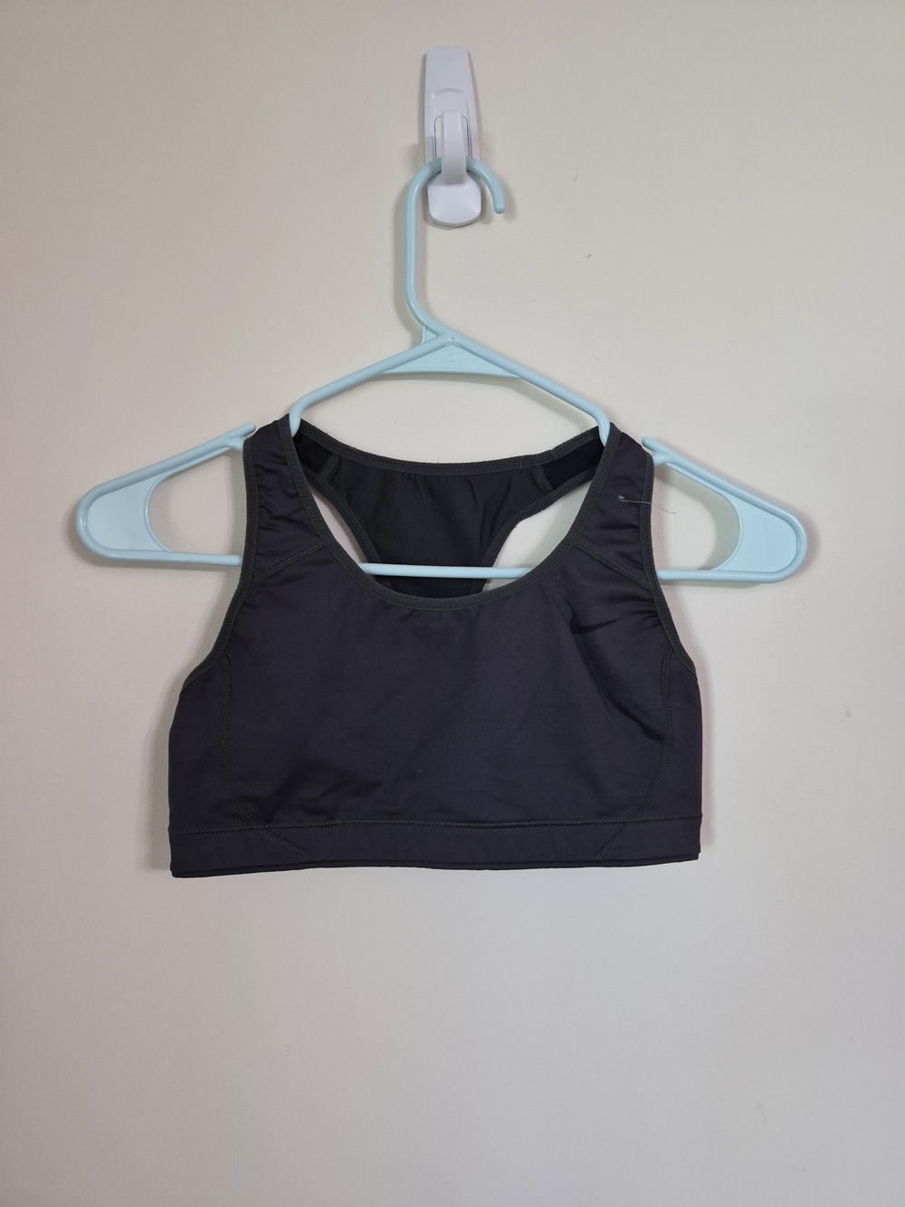 Nike Black Racerback Sports Bra Black Logo Size Small